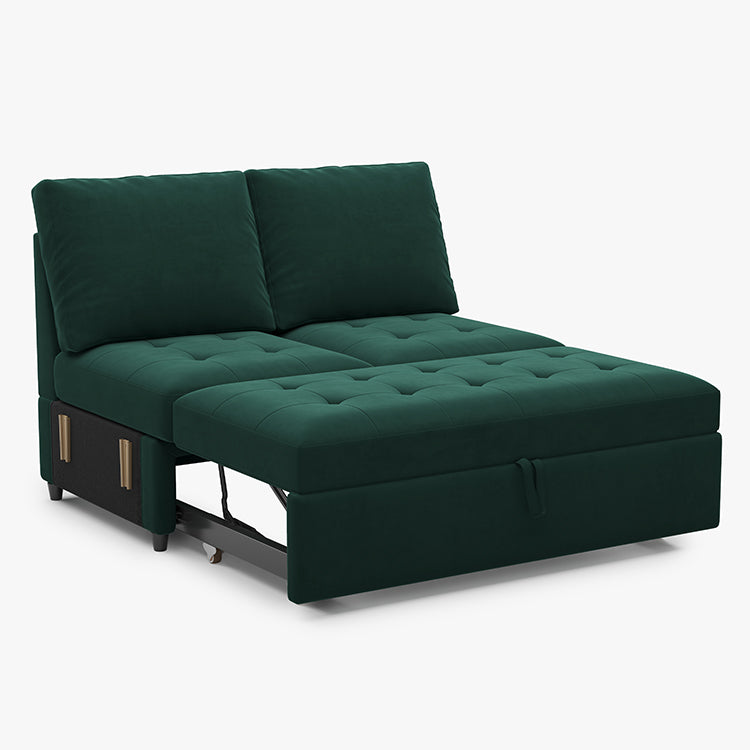 Myrtle-Green-/-Velvet-Module-Pullout-Loveseat