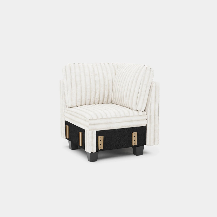 White-Beige-/-Faux-Rabbit-Fur-Corduroy-Module-Corner-Seat