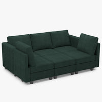 Seaweed-Green-/-Corduroy-6-Seat-Pit-Sectional