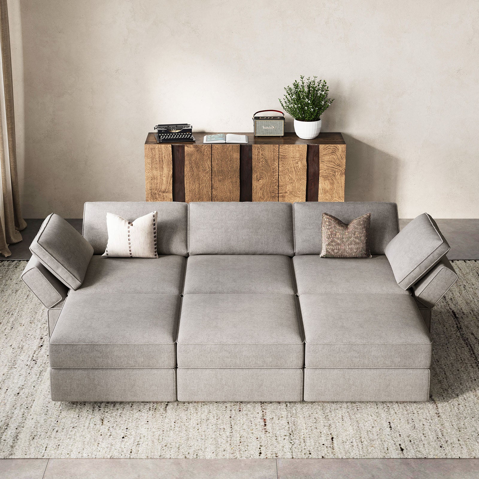 Belffin 6 Seats + 5 Sides Modular Oversized Terry Sofa