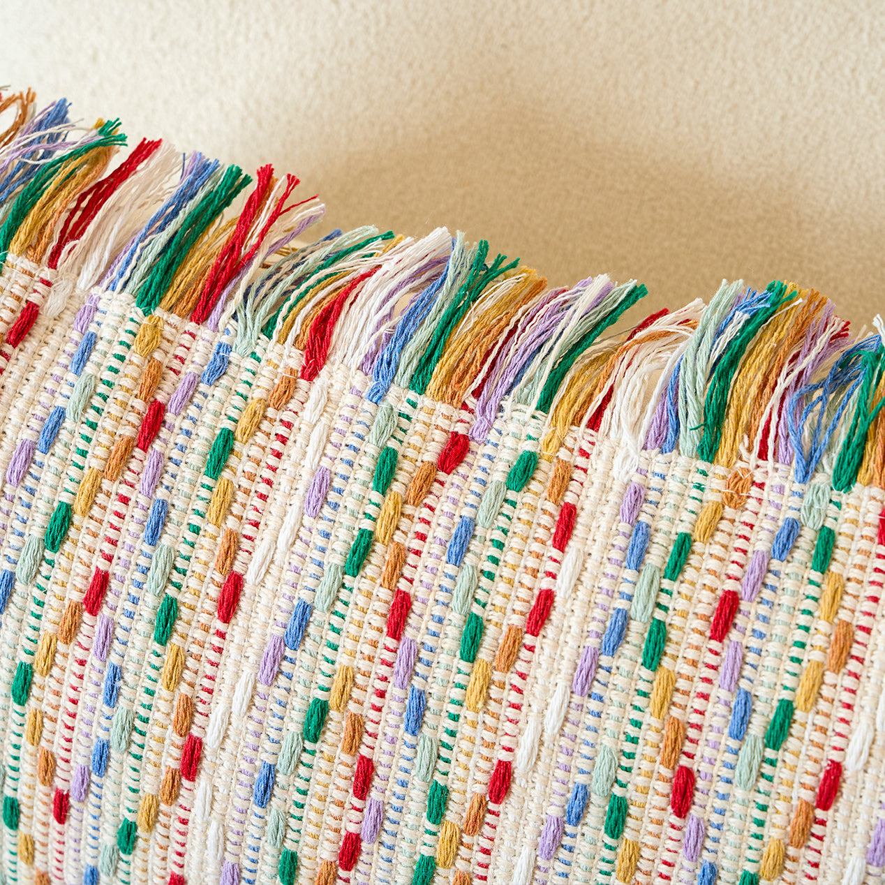 Prism Fringe Throw Pillow