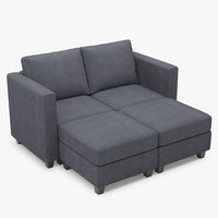 Pewter-Grey-/-Corduroy-4-Seat-Pit-Sectional