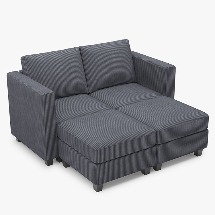 Pewter-Grey-/-Corduroy-4-Seat-Pit-Sectional