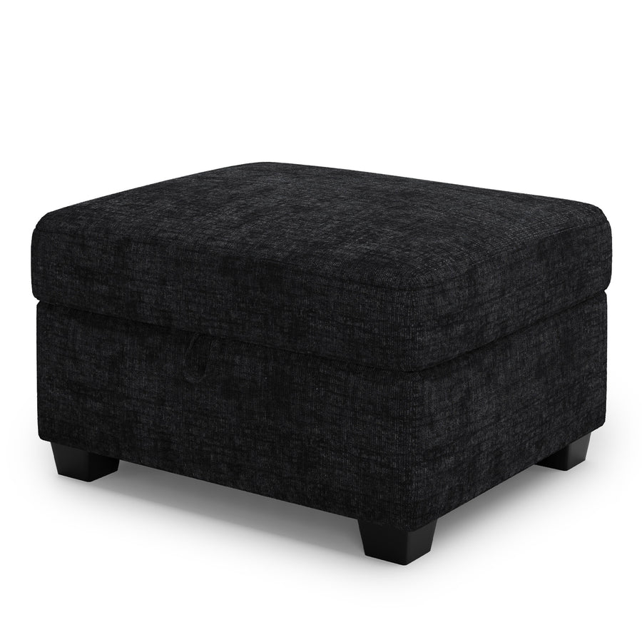 Graphite-grey-/-chenille-ottoman