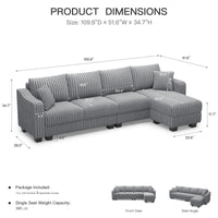Frosted-Grey-/-Corduroy-4-Seats-L-Shaped-Sectional-dimension