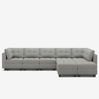 Pebble-Grey-/-Weave-9-Seat-L-Shaped-Sectional