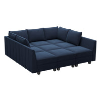 Navy-Blue-/-Velvet-9-Seat-Pit-Sectional