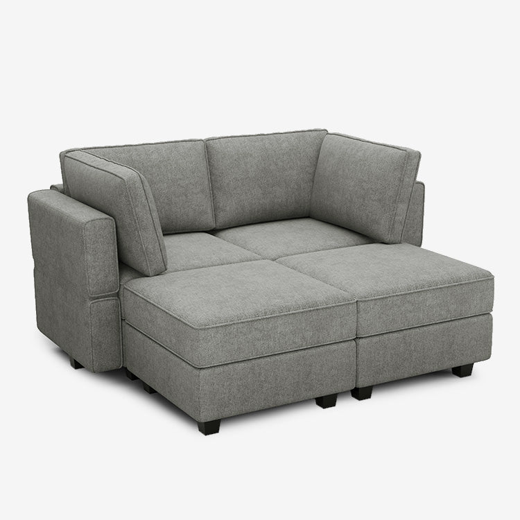 Belffin Modular Sofa - 4 Seats + 4 Sides Terry Sleeper Sofa With ...