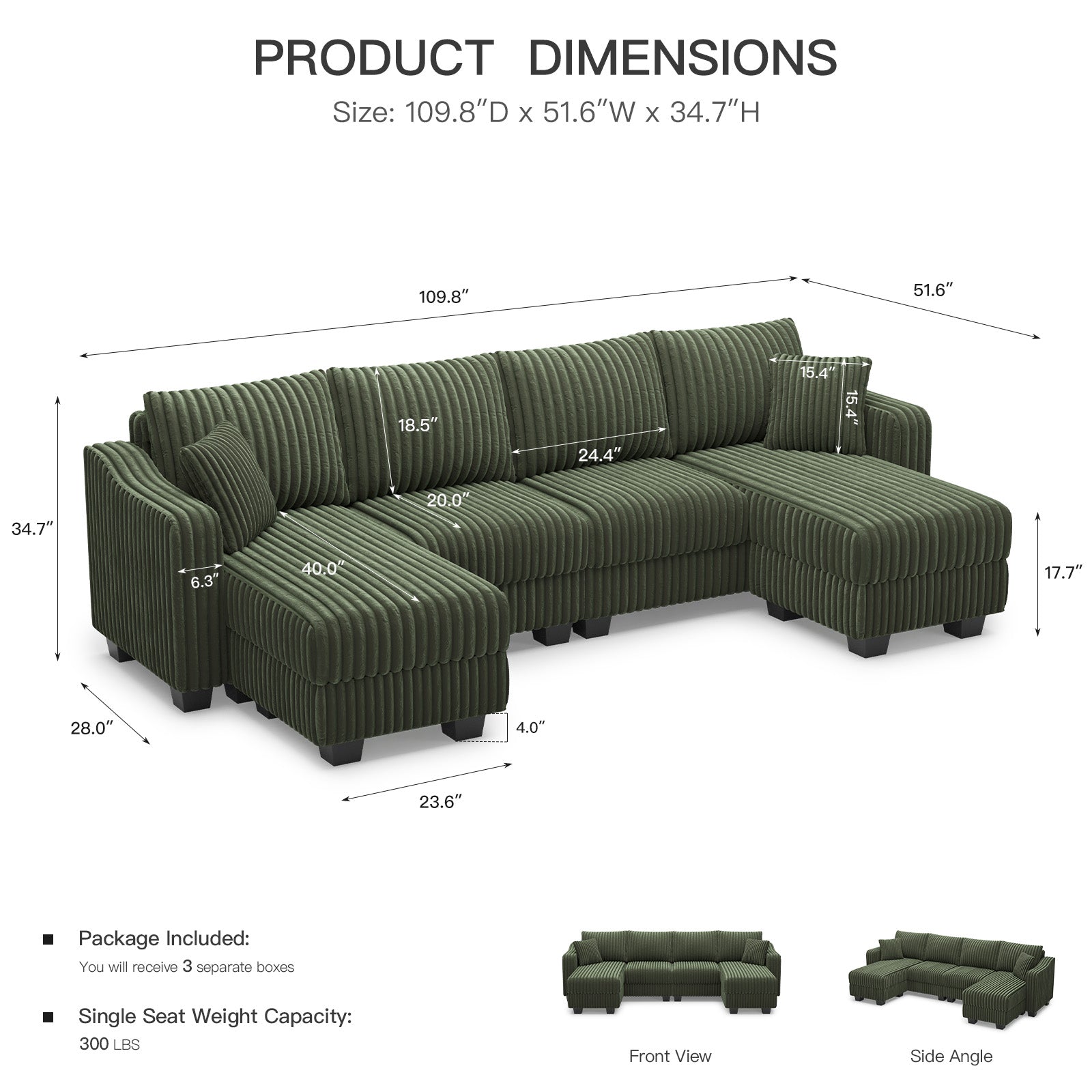 Olivewood-Green-/-Corduroy-4-Seats-U-Shaped-Sectional-dimension