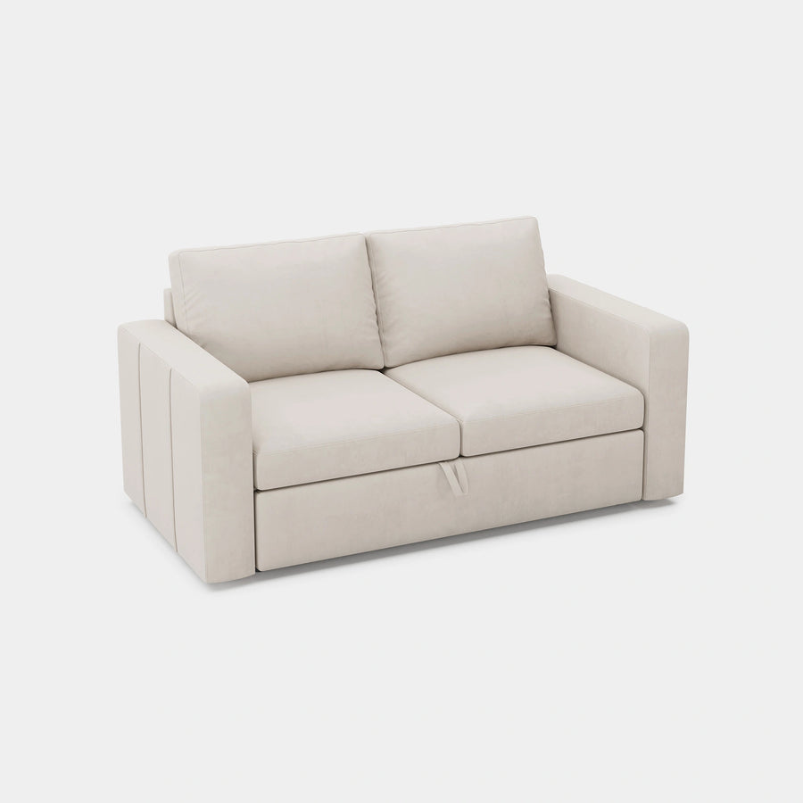 Cosmic-Latte-/-Velvet-Module-Pullout-Loveseat