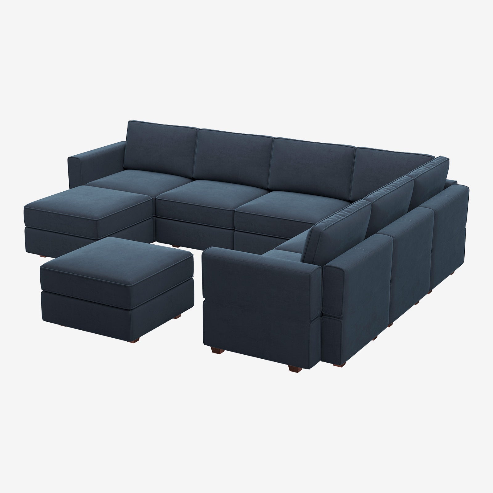 Belffin 7 Seats + 9 Sides Modular Oversized Velvet Sofa