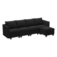 Midnight-Black-/-Velvet-5-Seat-L-Shaped-Sectional