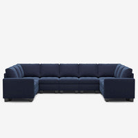 Dark-Blue-/-Velvet-9-Seat-U-Shaped-Sectional