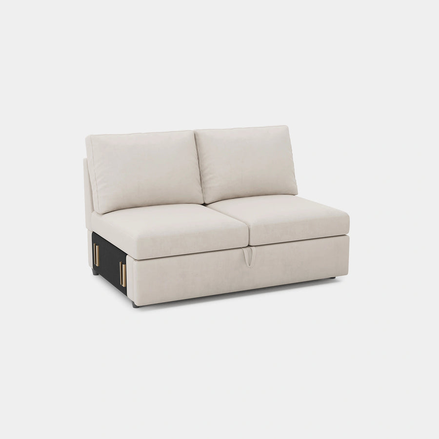 Cosmic-Latte-/-Velvet-Module-Loveseat