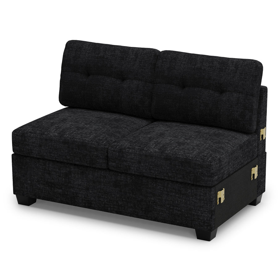 Graphite-grey-/-chenille-loveseat-(non-pullout)