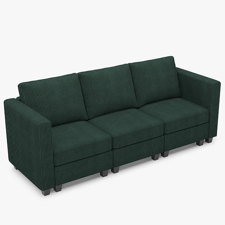 Seaweed-Green-/-Corduroy-3-Seat-Sofa