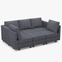 Pewter-Grey-/-Corduroy-6-Seat-Pit-Sectional