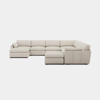 Misty-White-/-Chenille-8-Seat-U-Shaped-Sectional-with-Return
