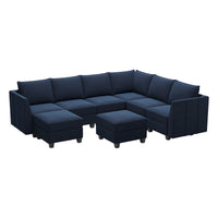 Navy-Blue-/-Velvet-8-Seat-U-Shaped-Sectional