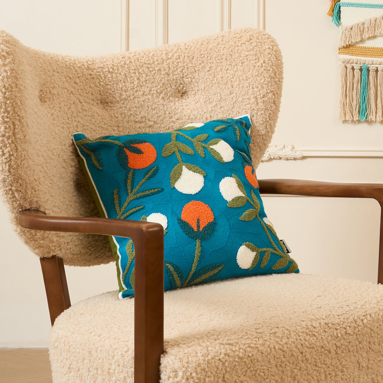 Floral Sonata Throw Pillow