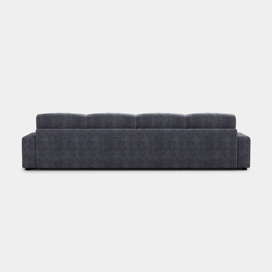 Pewter-Grey-/-Corduroy-4-Seat-Sofa