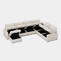 Misty-White-/-Chenille-7-Seat-U-Shaped-Sectional