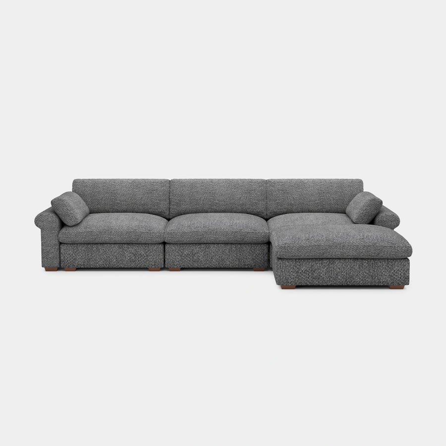 Silver-Grey-/-Chenille-4-Seat-L-Shaped-Sectional