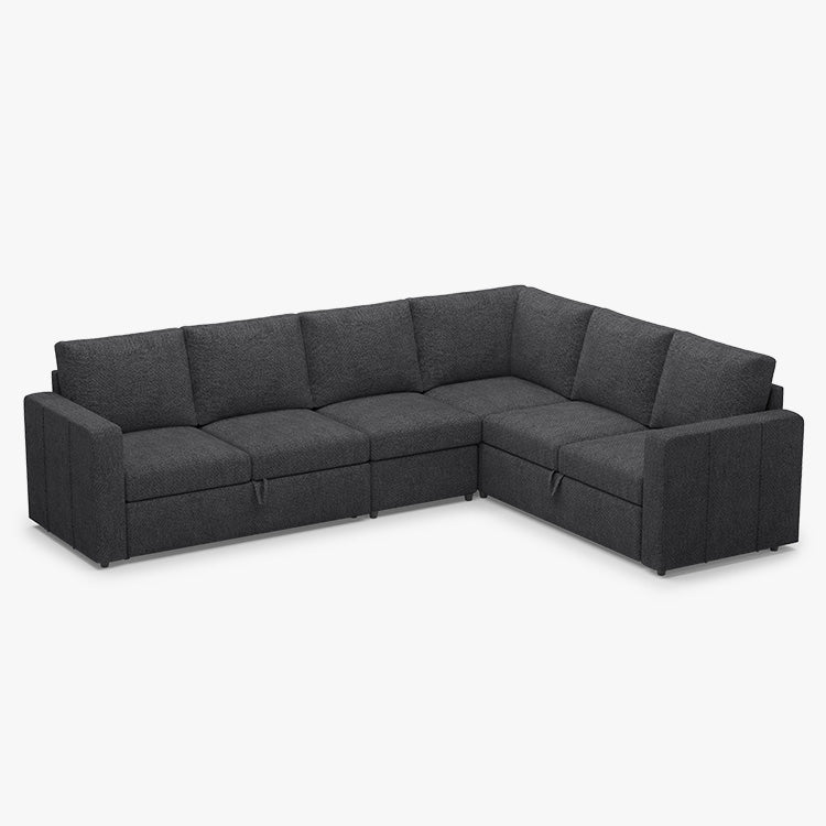 Belffin 6 Seats Modular Chenille Pull-out Sofa