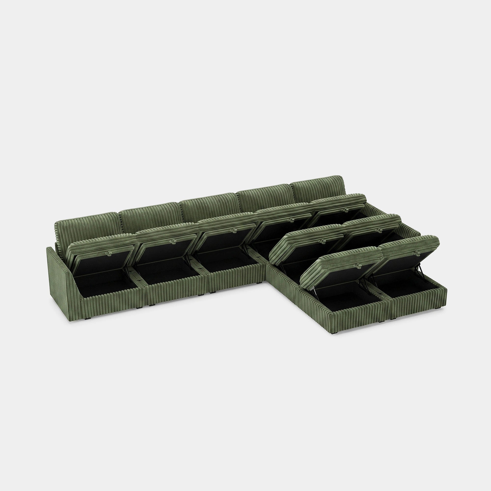 Olivewood-Green-/-Corduroy-9-Seat-L-Shaped-Sectional