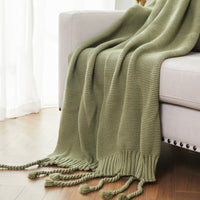 Belffin Botanical Knit Sage Blanket Belffin