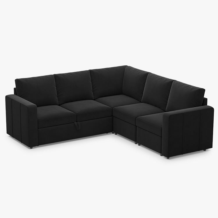 Belffin 5 Seats Modular Velvet Pull-out Sleeper Sofa