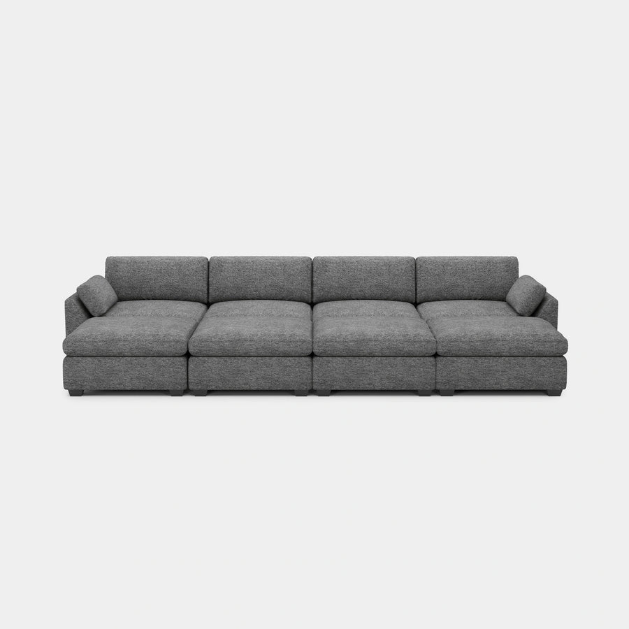Silver-Grey-/-Chenille-8-Seat-Open-Pit-Sectional