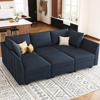 Navy-Blue-/-Velvet-6-Seat-Pit-Sectional