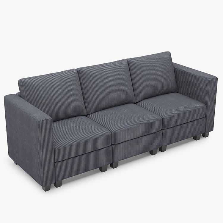 Pewter-Grey-/-Corduroy-3-Seat-Sofa