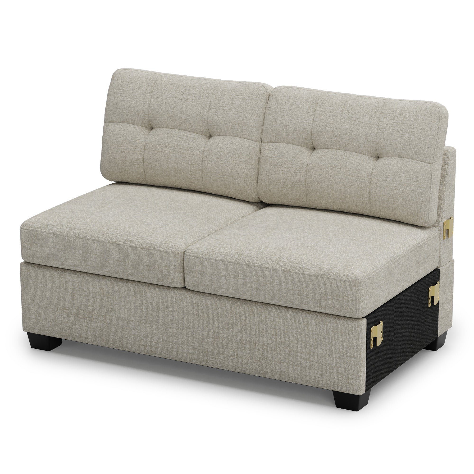chenille-misty-white-Loveseat-(non-pullout)