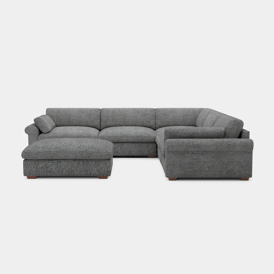 Silver-Grey-/-Chenille-5-Seat-Corner-Sectional-with-Ottoman