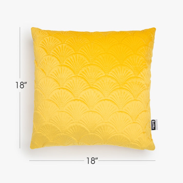 Belffin Chenille Set of 2 Yellow Throw Pillow