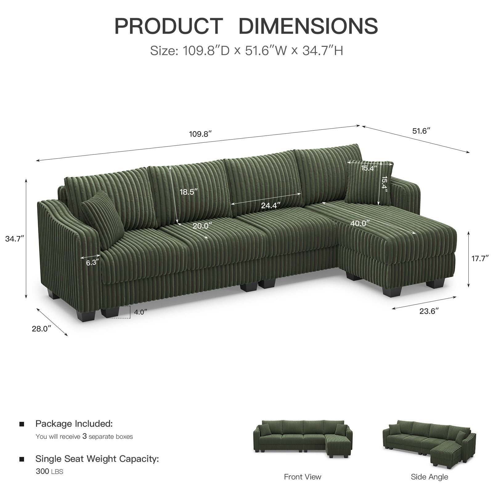Olivewood-Green-/-Corduroy-4-Seats-L-Shaped-Sectional-dimension