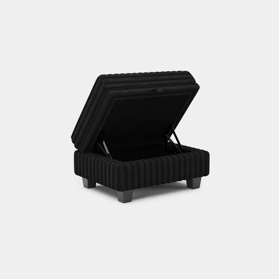 Piano-Black-/-Faux-Rabbit-Fur-Corduroy-Module-Ottoman