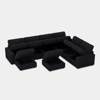 Onyx-Black-/-Corduroy-8-Seat-U-Shaped-Sectional