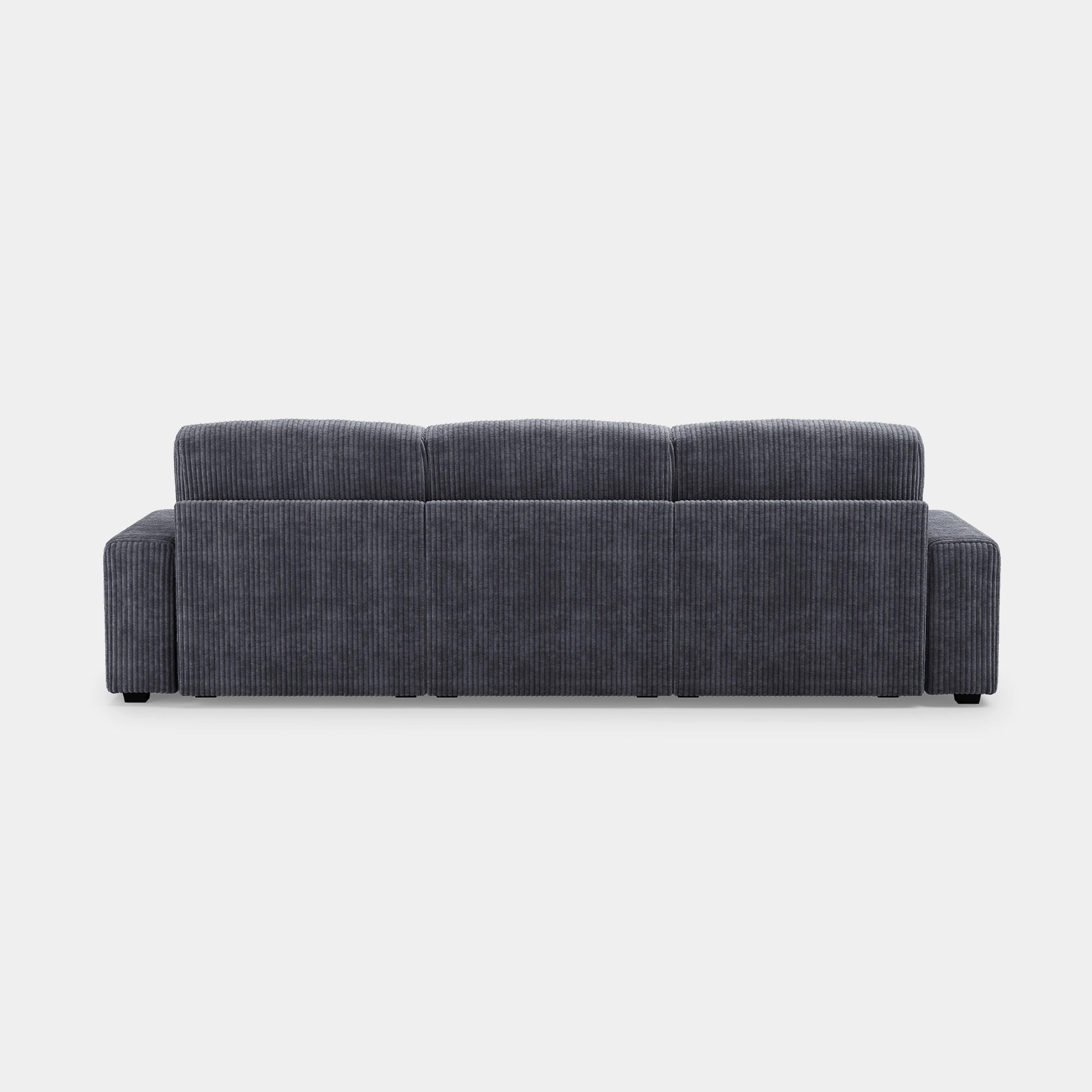 Pewter-Grey-/-Corduroy-3-Seat-Sectional-with-Ottoman