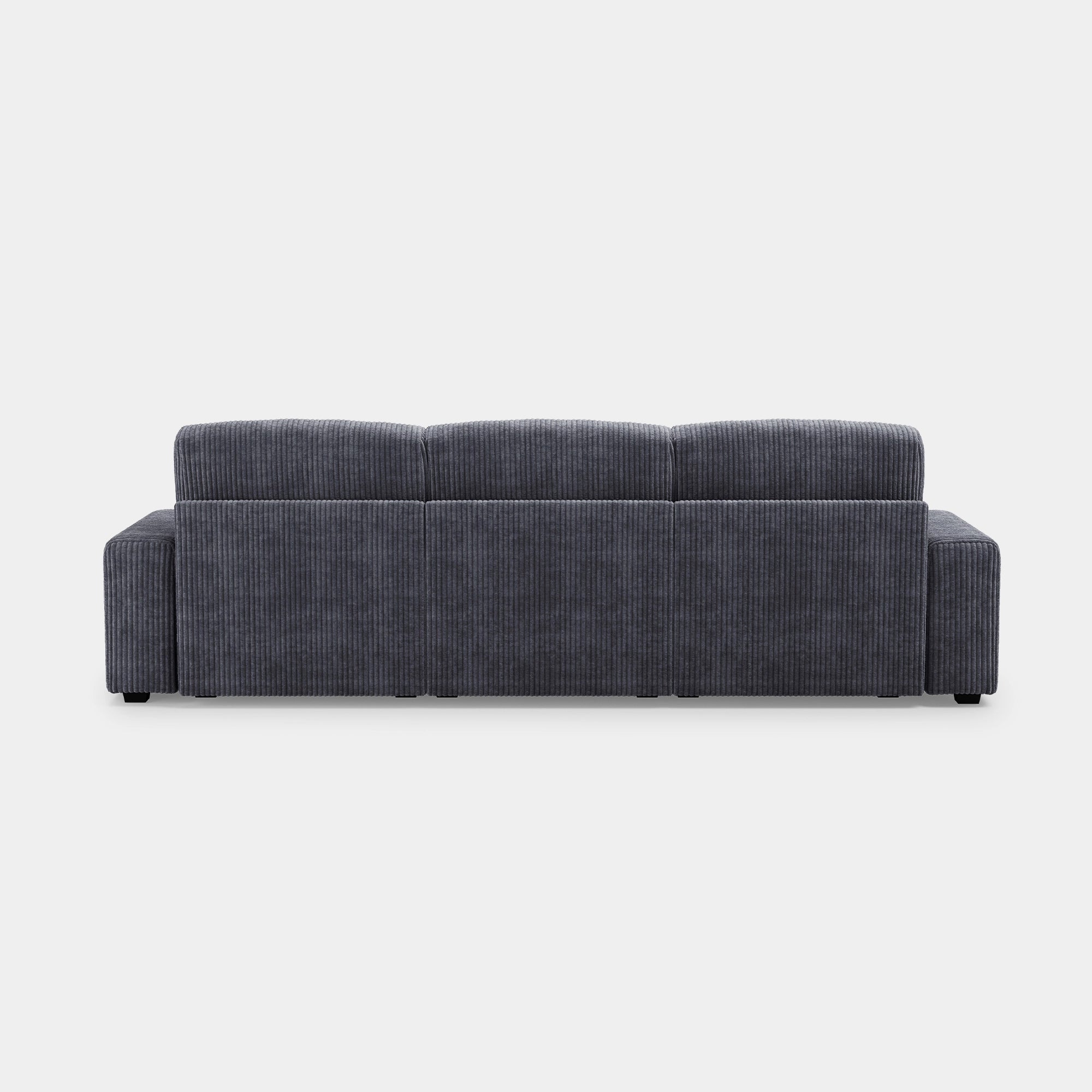 Pewter-Grey-/-Corduroy-3-Seat-Sectional-with-Ottoman