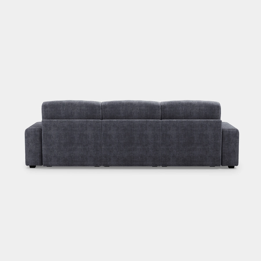 Pewter-Grey-/-Corduroy-3-Seat-Sectional-with-Ottoman