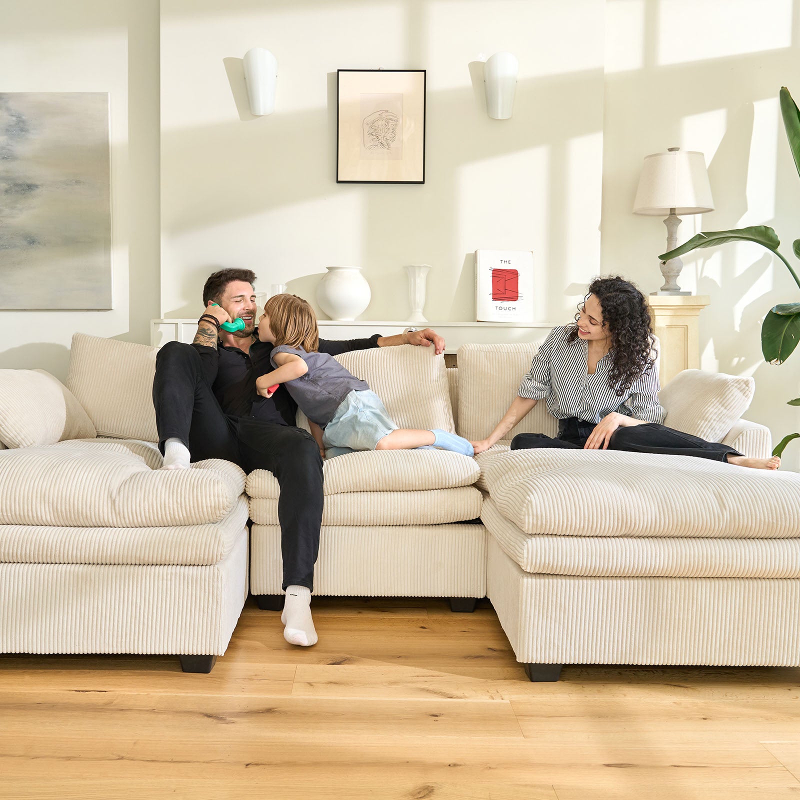 Vayla Oversized Cloud 3 Seats L Shaped Sofa