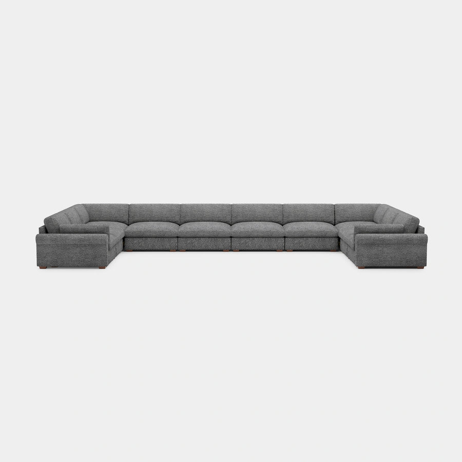 Silver-Grey-/-Chenille-10-Seat-U-Shaped-Sectional