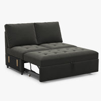 Iron-Grey-/-Velvet-Module-Pullout-Loveseat