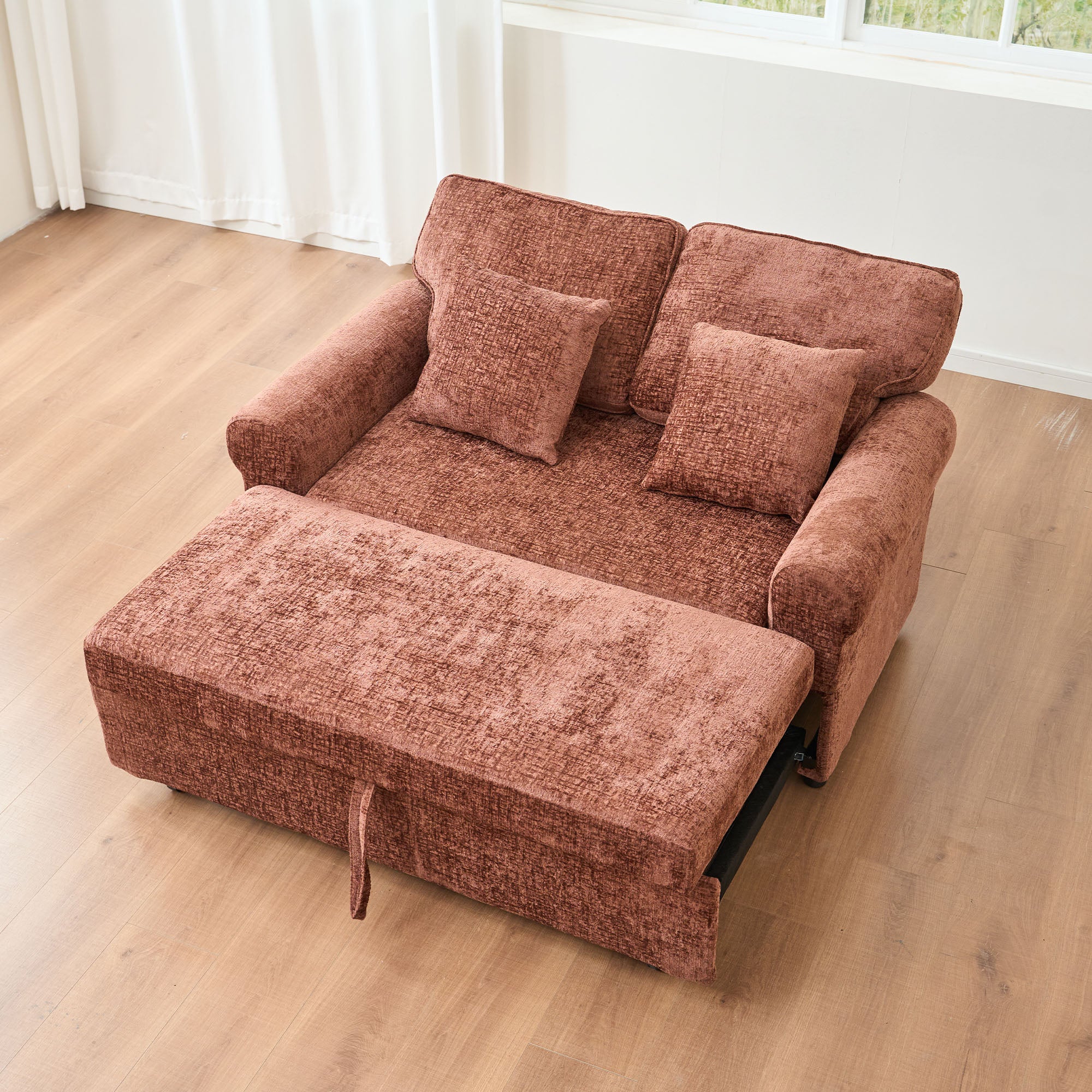 Chenille-round-arm-Rustic-Brown