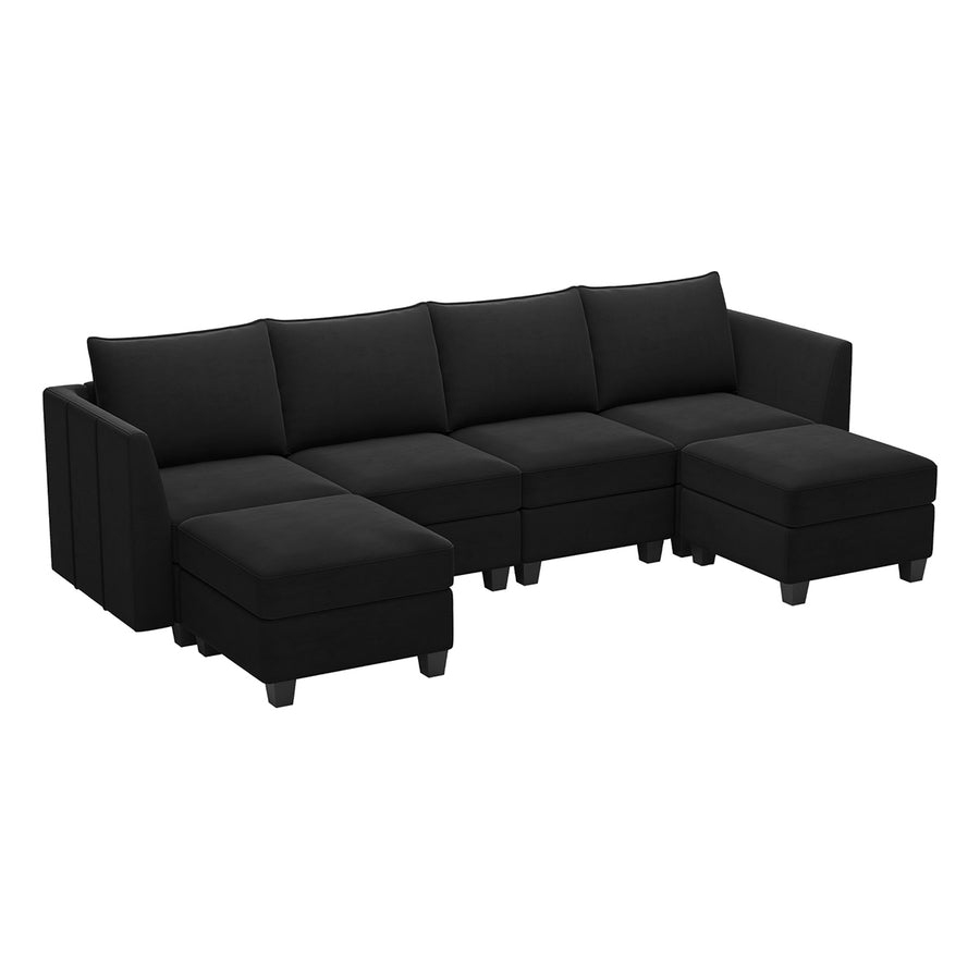 Midnight-Black-/-Velvet-6-Seat-U-Shaped-Open-Sectional