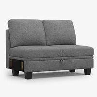 Silver-Grey-/-Chenille-Module-Loveseat