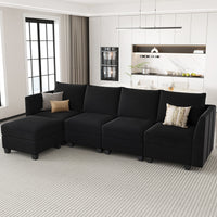 Midnight-Black-/-Velvet-5-Seat-L-Shaped-Sectional